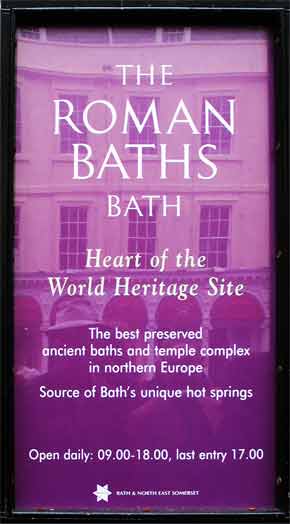 Roman Baths Sign - 050405-205p
