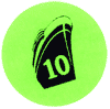 Green 10 Sticker